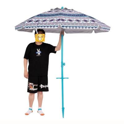 China Traditional Luxury Accessories No Moq Bohemian Style Outdoor Beach Umbrella With Sand Anchor Pole for sale