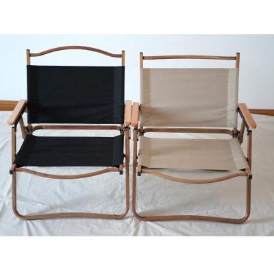 China Kermit Chair Wood Grain 600D Oxford Outdoor Iron Farm Furniture Portable Folding Camping Chair for sale