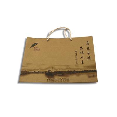 China Recycled Materials Manufacture Direct Selling Custom Kraft Paper Bag Flower Bouquet Packaging Bag With Handles for sale