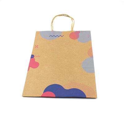 China Recycled Materials Wholesale Custom Printing Paper Bags Food Paper Bag With Handle for sale