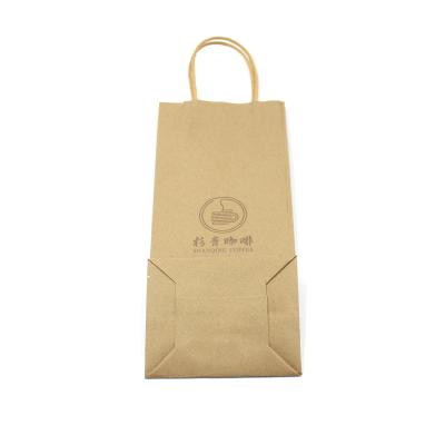 China Recycled Simple Paper Bag Shopping Beverage Packing Paper Bag New Arrival Materials Eco-Friendly China Paper Bag for sale