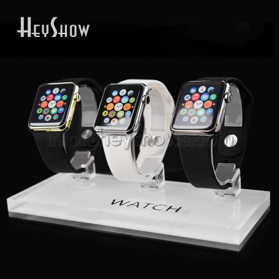 China Stable+Decent+Durable+3 in 1 3 in 1 Transparent Universal Apple Watch Display Stand Smart Watch Stand iWatch Acrylic Display Base for Retail Store for sale