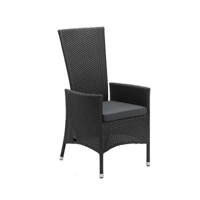 China Traditional Single Patio Aluminum Frame Rattan Dining Chair For Sale for sale