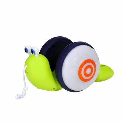 China Hot Selling ABS Children's Pull Snail Toddler Toy For Baby Toy With Light Music Snail Pull for sale