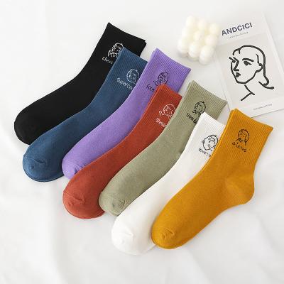 China Anti-Fault New Arrival Emoticon Package Girls Medium Tube Socks Thin Cute Japanese Women Adult Cotton Socks Women Ladies Socks for sale