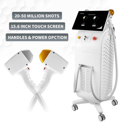 China Painless hair removal ice diode laser hair removal equipment 808 wavelength 755 1064 three for sale