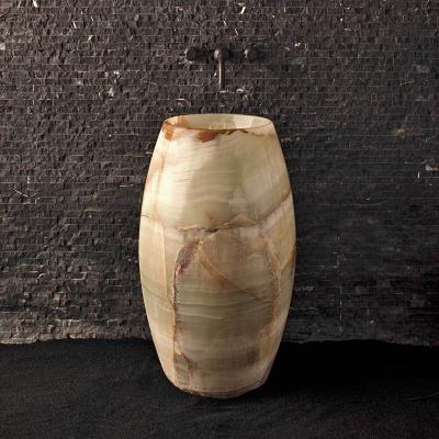 China Modern Barrel Onyx Pedestal Sink for sale