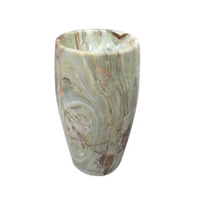 China Modern Green Onyx Pedestal Sink Garden Sink for sale