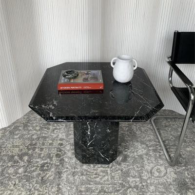 China Modern Custom Marquina Black Nero Marble Dining Tables for sale