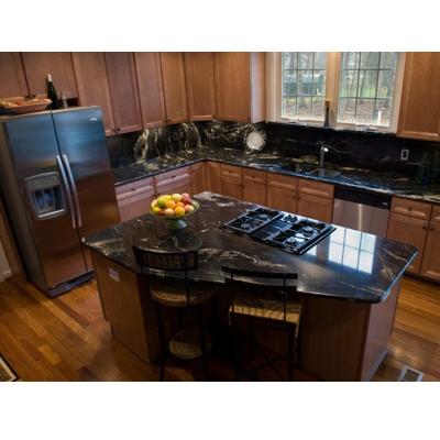 China Modern Cosmic Black Granite Kitchen Countertops And Vanity Tops for sale