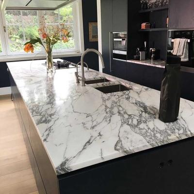 China Arabescato Modern White Marble Countertops for sale