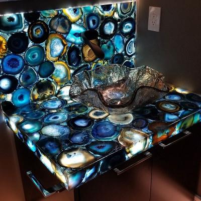 China Traditional blue agate bar countertops for sale