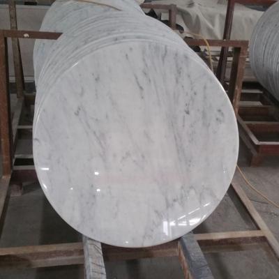 China Modern Elegant Natural Round Italian Marble Table Top For Restaurant for sale