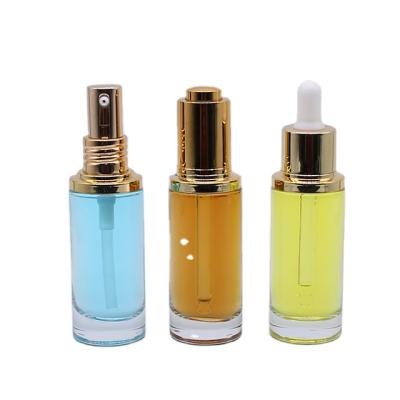 China Hot Round 30ml 1oz Empty Liquid Base Personal Care Personal Care Packaging Hot Sale BB Cream Base Bottle Serum Cosmetic Dropper Bottle for sale