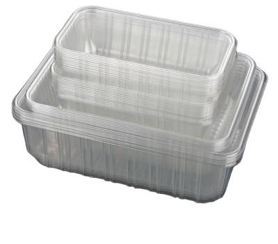 China 750ml-2000ml pp disposable rectangular/circular American meal box. Thickened. Fast food to go, packaged, transparent for sale