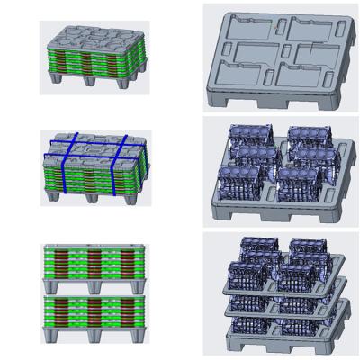 China Recyclable Customized Conductive Vacuum Thermoforming Plastic Trays For Electronic Packaging for sale