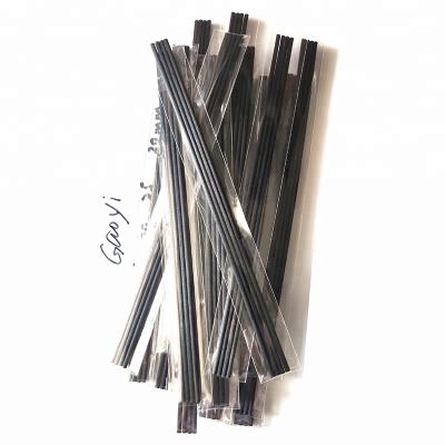 China Viable gift packing 3mmx23cm opp bag 4pcs synthetic tubular black fiber diffuser stick for sale