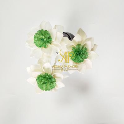 China Customized Sustainable Handmade Dahlia Reed Diffuser Diameter 6-6.5cm Green Core Dried Flowers for sale