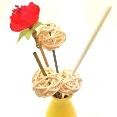 China Sustainable Room Fragrance Diffuser With Reed Diffuser Rattan Reed Stick Ball And Flower Air Refreshing for sale