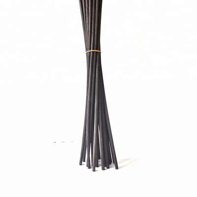 China 10000pcs 4mmx40cm Wholesale Chinese Incense Diffuser Black Rattan Tubular Stick for sale