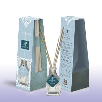 China Sustainable 100ml Snow Aromatherapy Essential Oil Reed Diffuser Gift Set RD00005 for sale