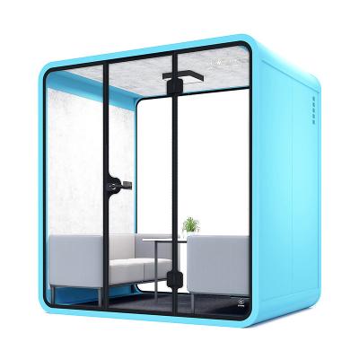 China (Other)Adjustable Mobile Private Office Phone Booth Design Work Soundproof Pod Meeting Sound Proof Booth for sale