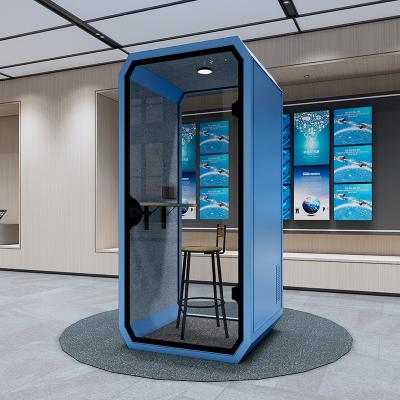 China Hansom Drinkable Single Person Telephone Booth Privacy Booth Public Administration Office Pod Soundproof Booth (Other) Adjustable Small for sale