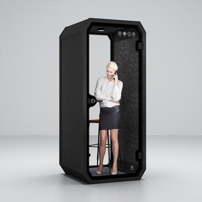 China (Other) Adjustable Private Soundproof Booth Phone Pod with Booth Seating for 1 Person Indoor Workplace for sale