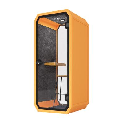 China (Other) 1 Person Office Telephone Booth Soundproofing Call Pod Adjustable Private Noise Insulate Telephone Booth for sale