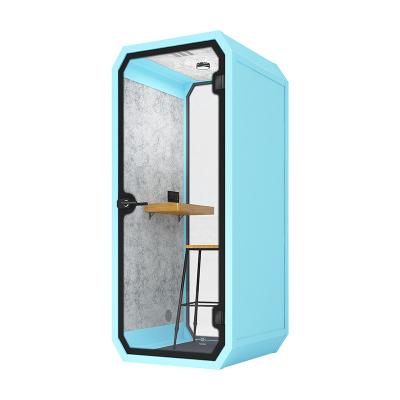 China Adjustable Portable Small Desk Booth 1 Person Office Phone Booth (Other) Soundproof Noise Reduce Small Office Private Pod for sale