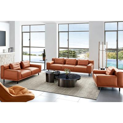 China Extendable Modern Luxury Hot Selling Office Leisure Leather Sofa For Living Room for sale