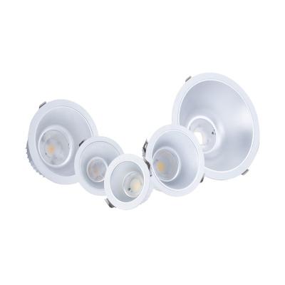 China 2700k 3000k Indoor Lobby Round Deep Recessed Anti-glare Hotel Restaurant COB 20w 30w Led Downlight for sale