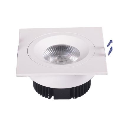 China Modern Dimmable Driver Fixed Aluminum Lighting Lamps Adjust 10 Watt 40 By 60 Beam Angle COB Recessed LED Downlights for sale