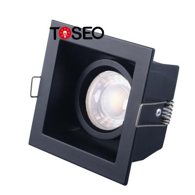 China Modern Hot Selling Europe Die Cast Aluminum GU10 Recessed Trimless LED Rimless Square Downlight for sale