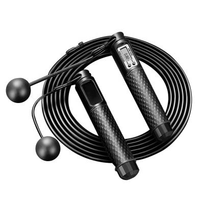 China Adjustable Black Cordless Adjustable Counter Length Jump Rope Cordless Jump Rope for sale