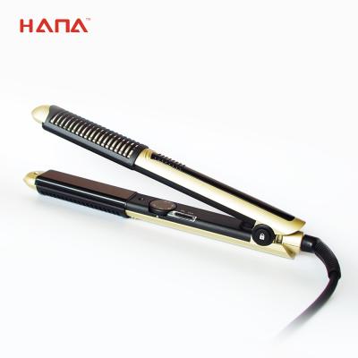 China 2 in 1 Hair Straightener and Hair Curler Hana 2 in 1 Keratin Treatment Hair Curling Straight Hair Straightener for sale