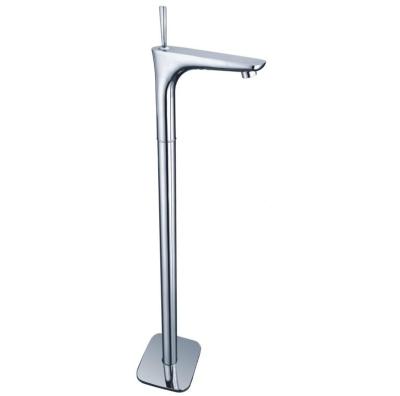 China Without Slide Bar Brass Mounted Free Standing Shower Mixer Cupc Floor Mounted Tub Filler Shower Bath Freestanding Bathtub Faucet for sale