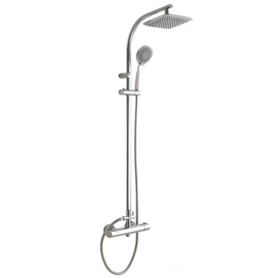 China Without Sliding Bar Bathroom Accessories Chromed Rain Shower Set With overhead shower head&hand shower for sale