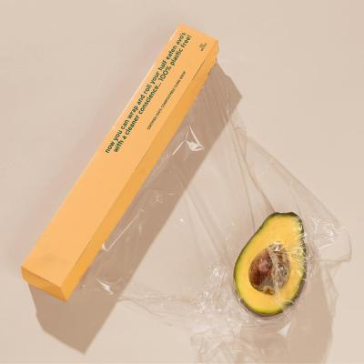 China Compostable Custom Printed Eco Friendly Compostable Biodegradable Non Plastic Food Cling Wraps On Roll Wholesale for sale