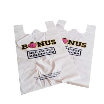 China BIODEGRADABLE Cornstarch Based Wholesale Biodegradable Plastic Shopping Bags With Logo for sale