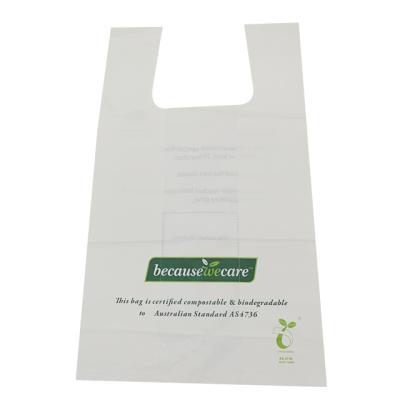 China BIODEGRADABLE cornstarch made custom logo printed biodegradable plastic shopping bags wholesale for sale