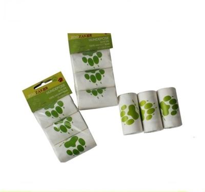 China Viable Wholesale Eco Friendly Biodegradable Pet Waste Bags Customized Scented Cornstarch for sale