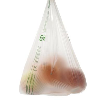 China BIODEGRADABLE Cornstarch Made Biodegradable Compostable Clear LDPE / HDPE Food Grade Plastic Bag Roll for sale