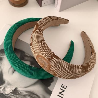 China Luxury Fashion Catalog Designer Headband Famous Brand Double G Headband Sponge Headbands Women Hair Accessories Fashion Headwear for sale