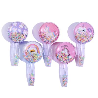 China Wholesale Environmentally Friendly Cartoon Kids Hair Comb Quicksan Comb Massage Travel Hair Brush Paillette Comb Pony Rabbit Animal Air Cushion for sale