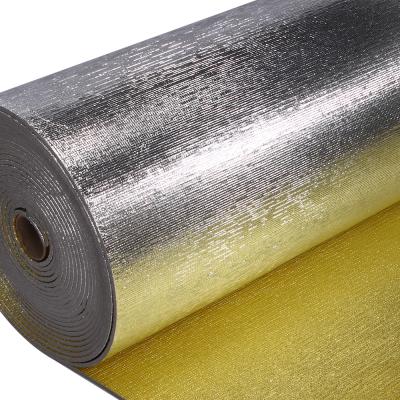 China 20mm XLPE Insulation Foam Double Sides Aluminum Roof Heat Reflective Insulation Sheet for sale