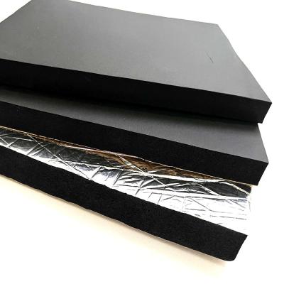 China Black Self Adhesive EPDM Cellular Rubber Sheet Aluminum Foil Sticky Single Sided Foam for sale