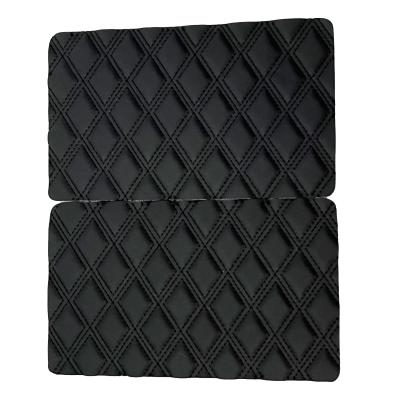 China Customize Thickness Car Interior Embroidery Quilted Leather With XPE Sponge Foam for sale