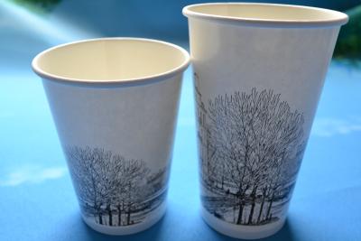 China Single Wall Heat Insulated Paper Cups , PE Coated Takeaway Coffee Cups for sale