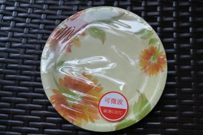 China Round Disposable Paper Plates Picnic Plate Set with Flexo / Offset Printing for sale